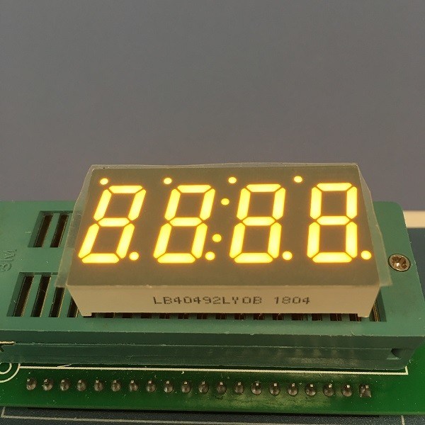 0.49 " LED 7 Segment Display Amber Color For Temperature Indicator