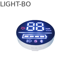 Super Bright White Color Custom Circular LED Display 35mm Diameter For Electromobile