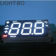 Multiplexed Triple Digit Seven Segment LED Display Ultra White For Heating / Cooling Control
