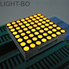 Yellow 3mm 8x8 Dot Matrix Led Display With White Dots Black Surface
