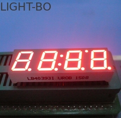Ultra Red 0.39" Led Clock Display Common Anode 4 Digit 7 Segment For Instrument Panel