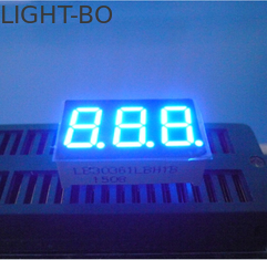 0.36 Inch Numeric LED Display , Blue 3 dight 7 Segment Led Display 80mcd - 100mcd