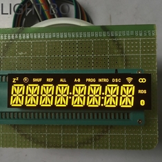 Common Cathode Custom LED Display Ultra Bright Amber 8 Digit 14 Segment Long Lifespan