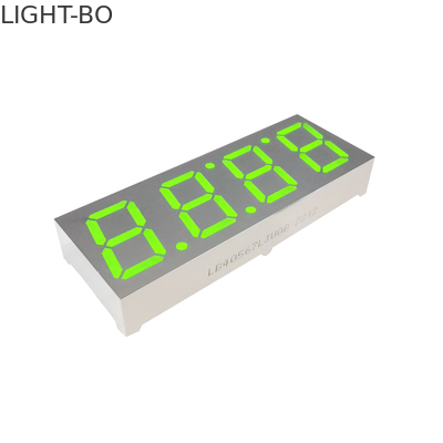 Yellow Green 4 Digit 0.56inch 7 Segment LED Display White Segment Gray Surface