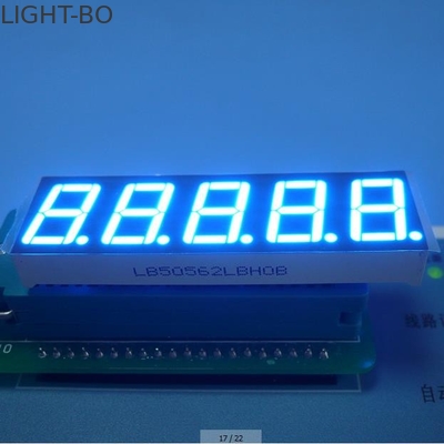 Good price Ultra Blue 5 Digit 7 Segment Display Eco Friendly Custom 100 mcd 0.56