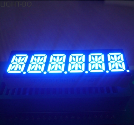 Good price 0.39 Inch 6 Digit 14 Segment Display Common Cathode Ultra Blue Process Control Applied online