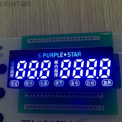 Good price 7 Digit 7 Segment LED Display Custom Ultra Blue For Temperature Control online