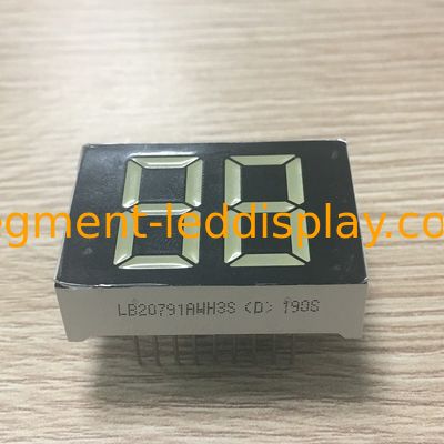 Good price Ultra bright Red Common Anode 20mm White 2 Digit 7 Segment LED Display online