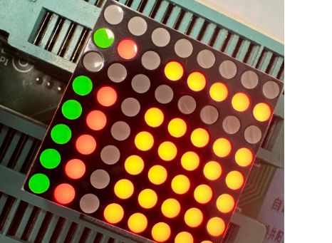 Good price Common Anode Stabler Performance 3mm 8*8DOT Matrix LED Display Bi-Colour Red/Greenfor Moving Signs online