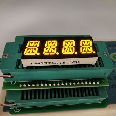 Good price 4 Digit 16 Segment Yellow Alphanumeric LED Display for Instrument Panel online