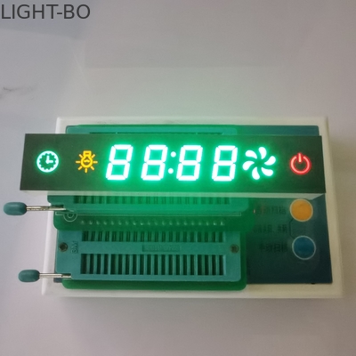 Good price Custom 4 Digit Seven Segment Display Ultra Bright Grenn Black Film Diaphragamtion online