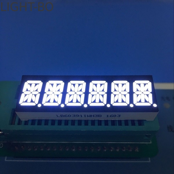 Ultra white 10mm Six digit 14 segment led display common anode for ...