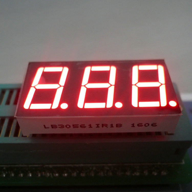 Common Cathode Ultra bright Red Surface LED Display 7 Segment 3 digit ...