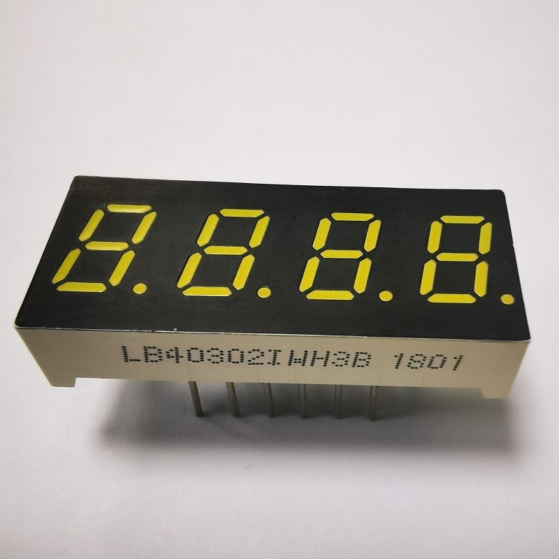 4 Digit 7 Segment LED Display Common Cathode Ultra White 7.62mm for ...