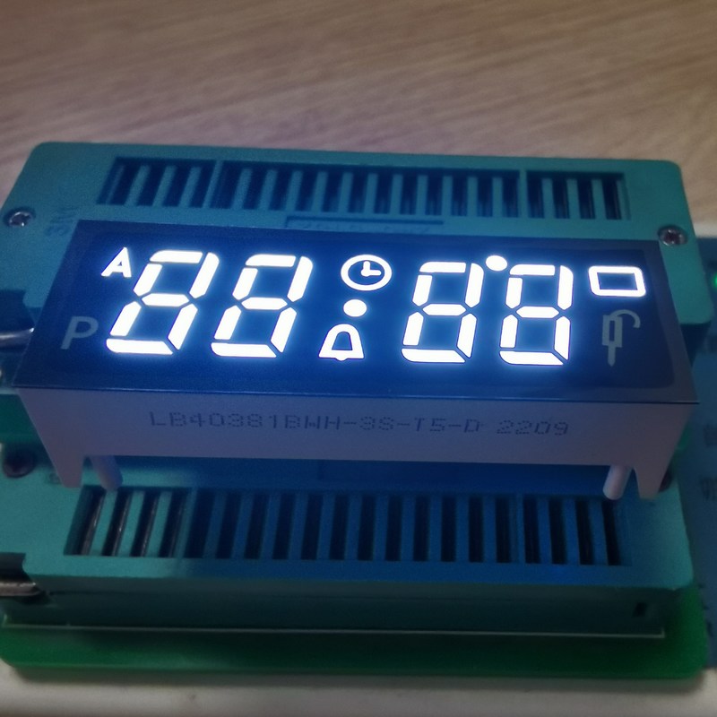7 Segment LED Display 4 Digit Ultra White Common Anode for Built-in ...