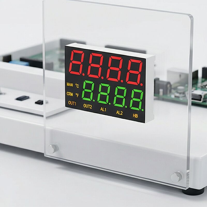 Dual Line 7 Segment LED Display for Temperature Control