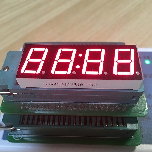 Super Red Digital Clock Led Display 0.56" 4 Digit 80100mcd Lumious