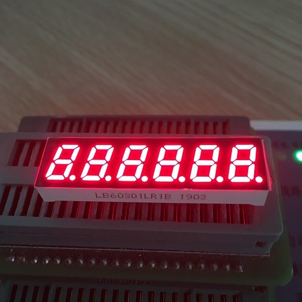 0.3" 6 Digit 7 Segment Led Display Small Size Super Red Common Cathode ...