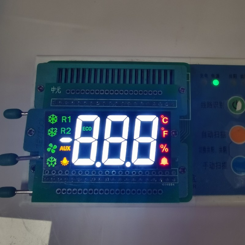 Ultra White/Red /Yellow /Green 3 Digit 7 Segment LED Display For ...