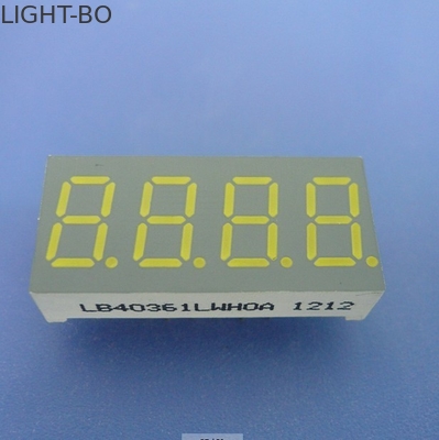 RoHS Four Digit 7 Segment  Common Cathode Led Display White 0.36 Inch