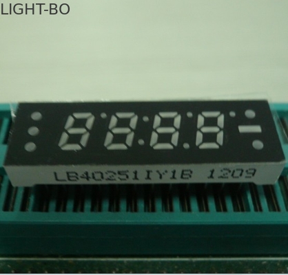 0.25 Inch Yellow Four Digit 7 Segment LED Clock Display , Small Current Drive