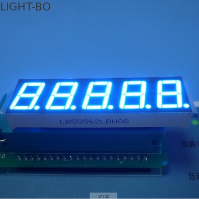 Ultra Blue 5 Digit 7 Segment Display Eco Friendly Custom 100 mcd 0.56&quot;