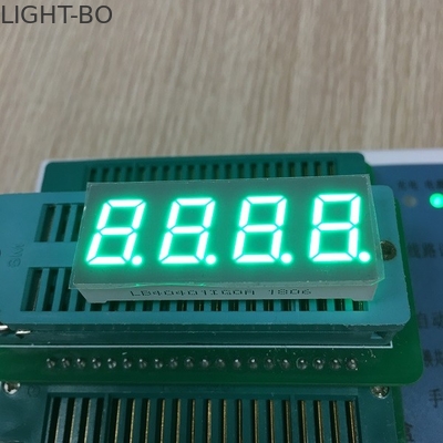 Pure Green 7 Segment LED Display 0.4 Inch 4 Digit High Luminous Intensity