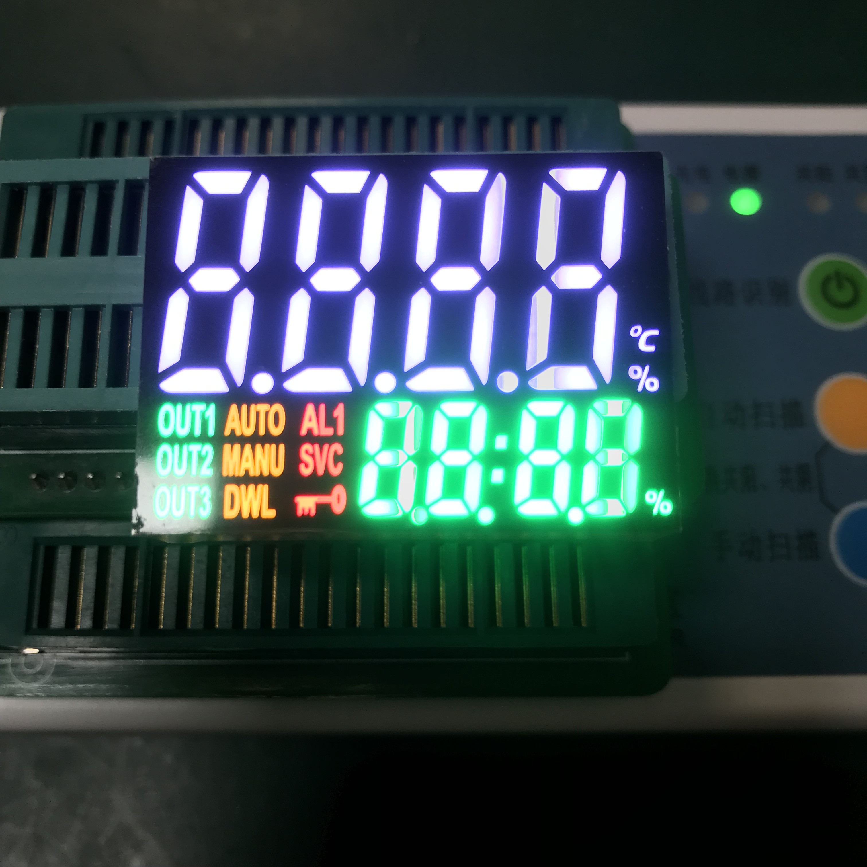 Multicolour Double Row Four Digit 7 Segment Led Display For Control ...