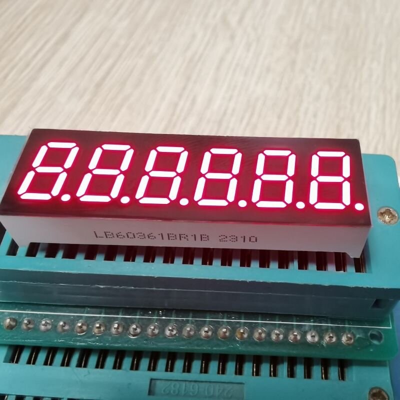 High bright Red 7 Segment LED Display 6 Digit 9.2mm Common Cathode for ...