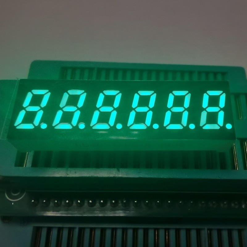 Green Small Size 6 Digit 7 Segment LED Display Common Cathode for ...