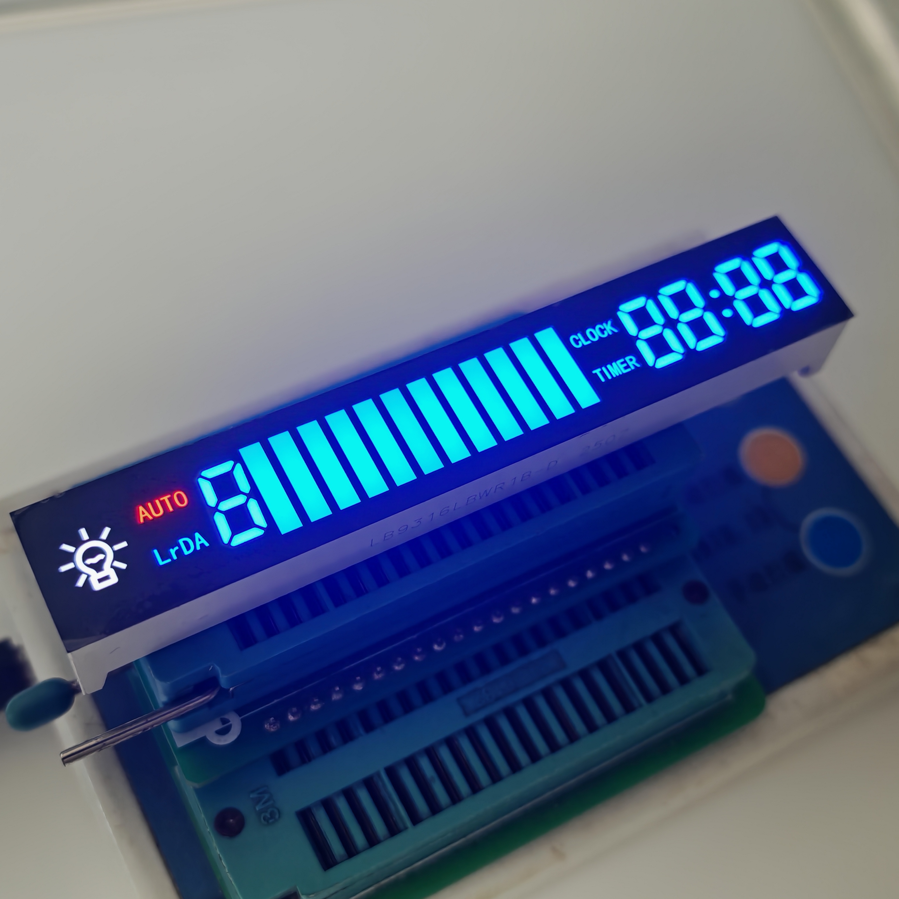 Bright Blue/White/Red Custom 7 Segment LED Display For Kitchen Hood