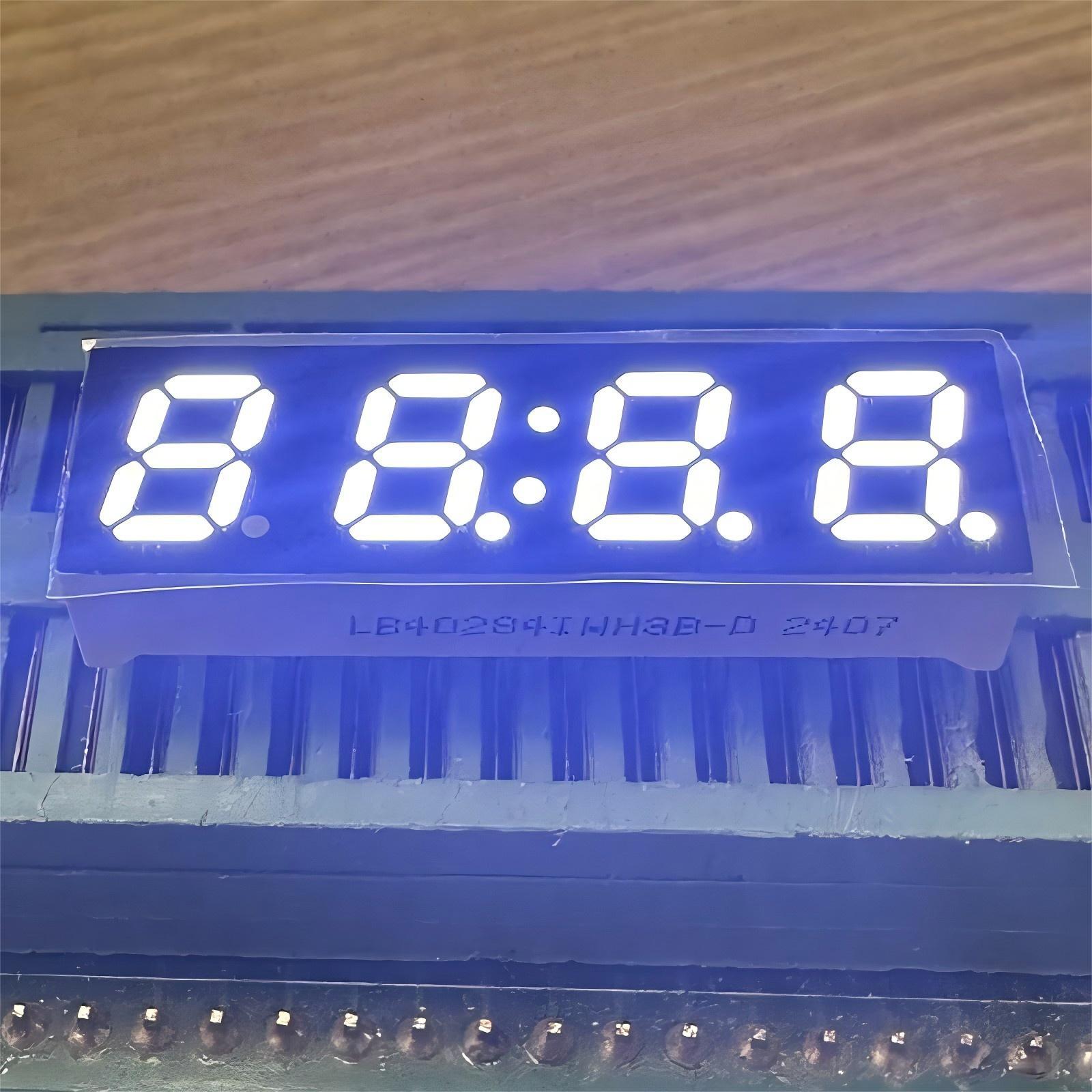 7mm 4-Digit 7-Segment LED Display for Digital Timers & Clocks