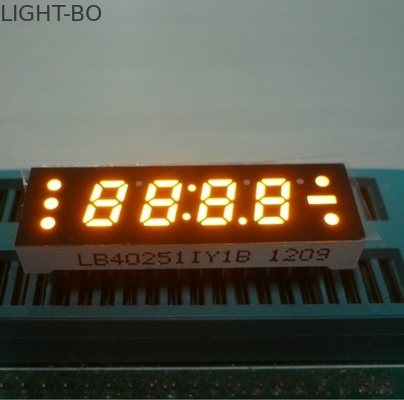 Good price 0.25 Inch Yellow Four Digit 7 Segment LED Clock Display , Small Current Drive online