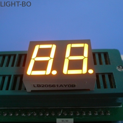 0.56inch Common Cathode 7-Segment LED Display Amber Color Dual Digit