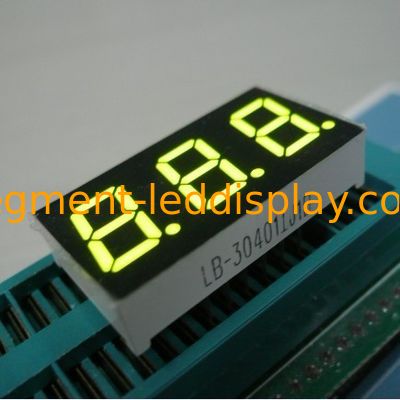 Good price Yellow Green Triple Digit 7 Segment LED Display with 0.4 inch Digit Height and 100,000 Hours Lifespan for Wide Temperature Range Applications online