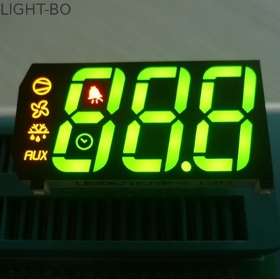 0.67 inch 3 Digit Seven Segment Display Common Anode Green Yellow Red