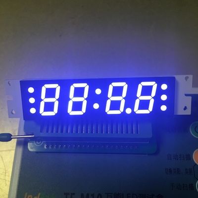 Ultra bright white 4 digit 058 inch 7 segment led clock display with common anode and yellow segments black surface for clear time indication