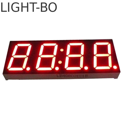 Common Cathode Polarity LED Clock Display with Aluminum Frame in Grey/Black Face Colour