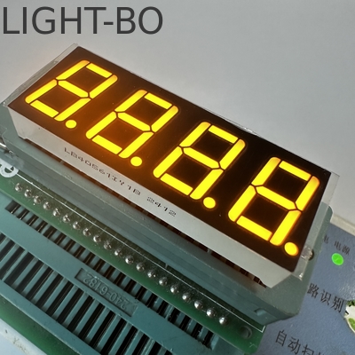 Ultra Bright Amber 4 Digit 14.2mm 7 Segment LED Display Common Anode For Temperature Control