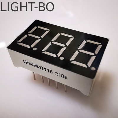 LED Display Super Bright Amber 7 Segment 3 Digit 9.2mm Common Cathode for Panel Meter