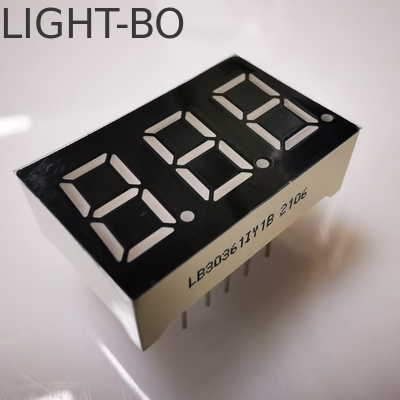 Super Bright Amber 7 Segment 3 Digit 9.2mm LED Display Common Cathode for Panel Meter