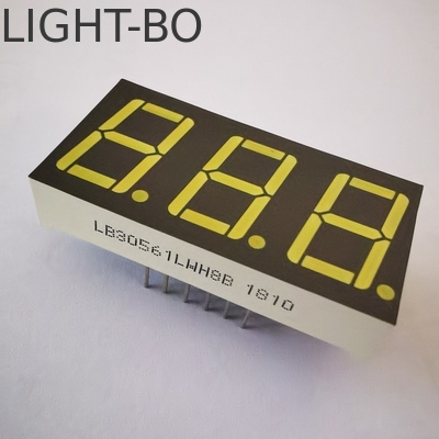 LED Display Ultra Bright White Grey Surface 7 Segment 3digit 14.2mm Common Cathode for Temperature Controller
