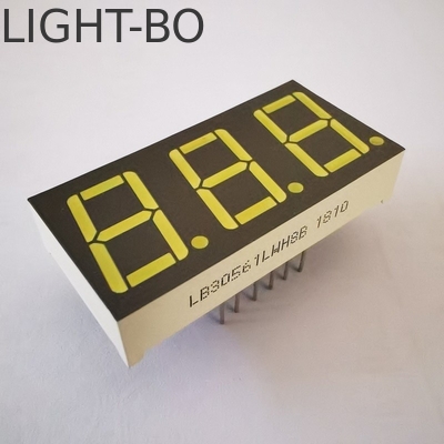 Common Cathode LED Display Ultra Bright White Grey Surface 7 Segment 3digit 14.2mm for Temperature Controller
