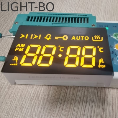 Ultra Amber LED Display 7 Segment 4 Digit Common Cathode for 4 Key Touch Built-in Oven