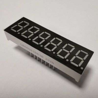 6 Digit 7 Segment LED Display with 9.2mm Height and Common Cathode for Digital Countdown Timer