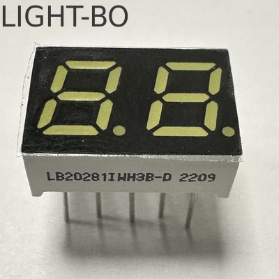 2 Digit 7mm 7 Segment LED Display Super Bright White Common Anode for Home Appliances