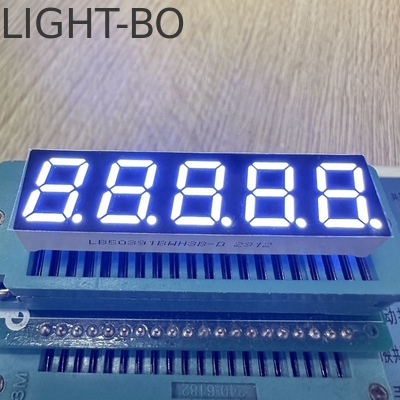 7 Segment LED Display Ultra White 5 Digit 0.39inch Common Cathode for Digital Indicator