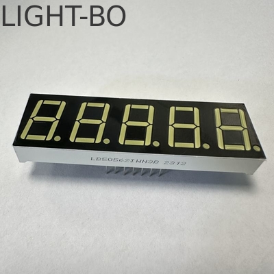 0.56inch 5-Digit Ultra Bright White 7 Segment LED Display Common Cathode for Process Control