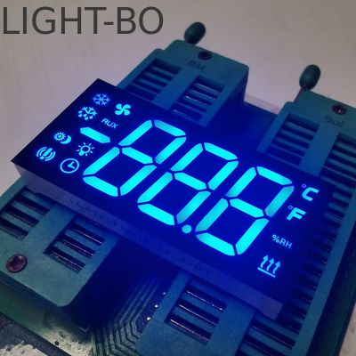 Custom Ultra Blue 3 digit 7 segment LED display Common Cathode for Refrigerator Controller