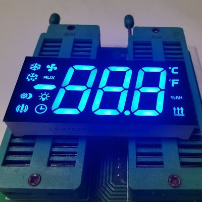 Blue 3 Digit 7 Segment LED Display for Refrigeration Control Panel
